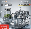 玻璃水杯套裝耐高溫高檔茶具大容量家用喝水泡茶杯茶壺冷水壺果汁 煙灰色【帶盤帶杯架】 曬單實拍圖