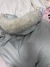 F426【趙露思許妍同款】90絨加厚大毛領(lǐng)工裝派克連帽羽絨服 白灰色 M 曬單實(shí)拍圖