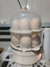 志高（CHIGO）煮蛋器双层家用蒸蛋器 电蒸锅早餐煮蛋机 防干烧蒸蛋神器 可煮14个蛋【配蒸碗+量杯】ZDQ210 实拍图