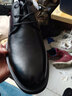 老人頭（laorentou）皮鞋男真皮商務(wù)正裝男鞋圓頭厚底頭層牛皮鞋舒適透氣男單鞋德比鞋 黑色四季款（偏大一碼） 42 曬單實(shí)拍圖