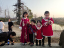 圣閑女童漢服中國風(fēng)兒童古裝冬季加絨唐裝古風(fēng)連衣裙小女孩新款拜年服 8637紅色加絨+云肩+2236紅色斗篷 140 曬單實(shí)拍圖