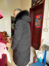 啄木鳥(niǎo)品牌爸爸裝冬季外套中老年人羽絨服男加厚中長(cháng)款過(guò)膝高檔鵝絨大衣 加長(cháng)款-黑色-貉子毛 XL 【建議130-150斤穿】 曬單實(shí)拍圖