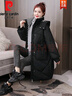 皮爾卡丹（pierre cardin）棉衣女中長款2025冬季寬松韓版休閑加厚羽絨棉服chic學生保暖外套 黑色 3XL (170-185斤) 曬單實拍圖