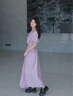 Mandy Zhang法式暮靄紫天絲高腰半身裙女夏季新款溫柔氣質(zhì)長(cháng)款裙子 暮靄紫 S 160/64A 曬單實(shí)拍圖