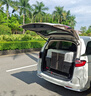 SUV后備箱車(chē)載狗籠子狗窩汽車(chē)寵物籠航空箱車(chē)載寵物箱狗中大型犬 黑白撞色丨僅車(chē)家兩用丨無(wú)配件丨不可登機 大號XL碼【99*64*64cm/含增高墊】丨重14.6kg 曬單實(shí)拍圖