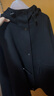 朗姿短款純羊毛黑色高級感連帽大衣秋冬冬女款新款毛呢外套 黑色 M 曬單實(shí)拍圖