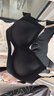 幸棉秀場(chǎng)同款內衣女軟支撐細閃可外露肩帶果凍條V領(lǐng)文胸自然無(wú)痕 石墨黑 M (70C/75ABC) 曬單實(shí)拍圖