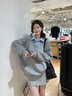 假兩件灰色衛衣女2025新款秋冬季韓系寬松慵懶風(fēng)設計感上衣服潮流 藍拼灰 M 曬單實(shí)拍圖