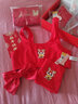 優(yōu)美華女童本命年紅色內衣套裝12歲屬馬小背心少女兒童秋衣秋褲馬年禮盒 生肖馬禮盒1 M (160) 【建議體重75-90斤】 曬單實(shí)拍圖