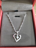 飾世美999銀愛(ài)心十字架項鏈女高級感鎖骨鏈吊墜女情人節禮物送女友老婆 守護心語(yǔ)-999足銀項鏈 曬單實(shí)拍圖