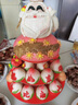 壽盈門(mén)壽桃饅頭生日老人中式蛋糕禮盒送長(cháng)輩高層花餑餑傳統糕點(diǎn)祝壽花饃 3層老翁款-送面-帽-支架2850g 曬單實(shí)拍圖