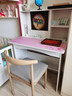 佳家林家用電腦桌簡(jiǎn)約落地書(shū)架一體桌現代書(shū)房寫(xiě)字學(xué)習電腦桌子 【簡(jiǎn)約款-桌椅組合】暖白色70cm 曬單實(shí)拍圖