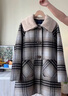 三彩大碼女裝2024冬季新款復(fù)古格紋毛呢羽絨服翻領(lǐng)寬松中長(zhǎng)胖MM 咖啡色格紋 XL 170/96B 曬單實(shí)拍圖