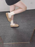百麗弋沅網(wǎng)紅加絨加厚勃肯鞋女冬季毛毛鞋保暖博肯豆豆鞋平底東北棉鞋 卡其色 35 曬單實拍圖