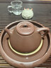 俊器萬相宜興紫砂壺承圓形壺托手工家用養(yǎng)壺盤茶壺底座小茶盤蓄水式茶具盤 紫砂壺托 山水款 曬單實(shí)拍圖