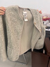 優(yōu)衣庫女裝仿羊羔絨搖粒絨圓領(lǐng)開(kāi)衫/千金風(fēng)外套472938 30 淺米色 XL /165/92A 曬單實(shí)拍圖