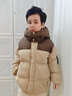雅鹿三防2025新款兒童羽絨服中長(cháng)款加厚中大童洋氣男女童冬季外套冬裝 咖色 省心三防面料 130 曬單實(shí)拍圖