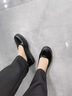 凡小如平底空姐工作鞋女黑色軟底舒適上班職業(yè)通勤鞋軟皮單鞋百搭皮鞋 黑色 36 (腳寬腳胖拍大一碼) 曬單實(shí)拍圖