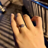 DR.KU莫桑鉆戒D色一克拉雪花男女情侶一對結(jié)婚求婚訂婚戒指送女友禮物 【永恒的愛】情侶對戒 開口（可調(diào)節(jié)大?。?曬單實拍圖