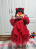 戴維貝拉（DAVE＆BELLA）童裙女童網(wǎng)紗裙洋氣女寶寶裙子小童公主裙2025秋裝新年兒童連衣裙 紅色【現貨】 100 cm（建議身高90-100cm） 曬單實(shí)拍圖