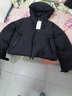 奧豚（AOTUN）羽絨服女冬季2025年短款小個(gè)子黑金面包服白鴨絨防寒服外套 黑色 S(155/80A) 曬單實(shí)拍圖