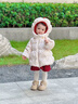 ASK JUNIOR【7A抗菌絨】?jì)和鸾q服2025冬季新品小童波點(diǎn)公主風(fēng)90絨女童保暖 米色 90 70g 曬單實(shí)拍圖