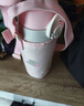 膳魔師（THERMOS）兒童保溫杯小學(xué)生開(kāi)學(xué)必備吸管水杯貓狗系列男女水壺600ml粉 曬單實(shí)拍圖