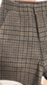 S.DEER圣迪奧女裝時(shí)尚休閑撞色格紋毛呢A字短褲S21480901 墨棕綠/99 M/165 曬單實(shí)拍圖