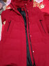 雪中飛羽絨服女中長(cháng)款加厚連帽冬裝外套2025新款時(shí)尚休閑白鴨絨防寒服 紅色 XL （115-125斤） 曬單實(shí)拍圖