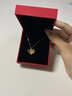 中國黃金（CHINA GOLD）蝴蝶結(jié)黃金吊墜女款在逃公主項鏈足金鎖骨鏈情人節(jié)生日禮物送女友 蝴蝶結(jié)吊墜【配S925鏈】約0.6g 曬單實拍圖