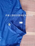 錫元V領(lǐng)短袖t恤男士2024夏季潮牌雞心領(lǐng)冰絲體恤衫青年高端男裝 藏藍色 XL 【100-120斤】 曬單實拍圖