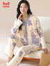 貓人睡衣女【純棉帶胸墊】春秋日系可愛(ài)卡通長(cháng)袖長(cháng)褲家居服套裝可外穿 曬單實(shí)拍圖