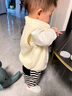 G.DUCKKIDS小黃鴨嬰兒衣服奧粒絨開(kāi)衫馬甲背心冬裝秋冬男童女寶寶小童兒童潮 杏色 90 CM 曬單實(shí)拍圖