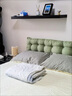 睿爸簡(jiǎn)約床頭靠墊薄款多功能軟包臥室防撞頭宿舍靠枕鐵架床頭軟靠墊 YG258多功能-草綠色（免拆洗） 長(cháng)150cmX高#50cm【綁帶款】 曬單實(shí)拍圖