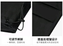駱駝（CAMEL）直筒梭織工裝長(cháng)褲女防潑水百搭傘兵褲 C24CA6L6619 幻影黑 S 曬單實(shí)拍圖