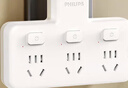 飛利浦（PHILIPS）品字形轉換插頭/插座轉換器/一轉三分控/多功能插座擴展/無(wú)線(xiàn)插板/插排擴展器 曬單實(shí)拍圖