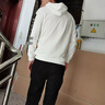 花花公子（PLAYBOY）衛(wèi)衣男連帽春秋季新款潮流休閑百搭長袖t恤男士韓版寬松上衣男裝 白色 Q-ZHONDHH122 XL 175 曬單實拍圖