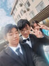春秋季黑色西裝套裝伴郎服男西服兄弟團(tuán)衣服結(jié)婚禮服正裝高中大學(xué) 黑西裝+馬甲+白襯衫+西褲+領(lǐng)帶) M (98-107斤) 曬單實(shí)拍圖