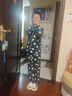 蕉內棉棉520H兒童睡衣男童棉感莫代爾家居服抗菌女童春秋印花長(cháng)袖套裝 花青藍-牛油果 140 曬單實(shí)拍圖