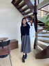 康莉粗跟樂福鞋女春季新款增高百搭黑色JK小皮鞋圓頭約會(huì)單鞋女 黑色 37 曬單實(shí)拍圖