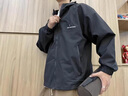 慕林初客美式機能風(fēng)上衣男女春秋季山系戶(hù)外爬山連帽沖鋒夾克大碼外套男 黑色 XL 曬單實(shí)拍圖