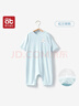 愛(ài)貝迪拉（AIBEDILA）莫代爾兒童睡衣家居服男女童夏季薄款寶寶睡衣嬰幼兒小童連體睡衣 莫代爾家居服-套頭連體-虹藍萌熊 90 曬單實(shí)拍圖