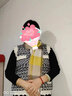 上海故事100%山羊絨圍巾女冬季2025新款加厚保暖圍脖新年生日禮物送女友 178黃咖格【精美禮盒】 190×30cm（含流蘇） 曬單實拍圖