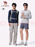 駱駝（CAMEL）長(cháng)袖速干T恤男跑步健身圓領(lǐng)運動(dòng)上衣 C15CAVLZ012 黑夜藍 L 曬單實(shí)拍圖