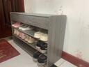 卓禾家用門(mén)口鞋架可坐入戶(hù)鞋柜坐凳一體玄關(guān)儲物凳子進(jìn)門(mén)穿鞋凳 【主圖福利款】80cm莫蘭迪灰色 曬單實(shí)拍圖