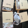 ubras無尺碼免拆V領內(nèi)衣女背心美背文胸罩無痕隱形內(nèi)褲套裝 黑色 均碼 A-C杯 曬單實拍圖