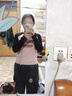 唐獅秋季新款女圓領(lǐng)插肩袖短款長(cháng)袖T恤dx 淺粉 M 曬單實(shí)拍圖