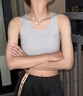 簡(jiǎn)態(tài)（Janest）佐馳歌無(wú)痕隱形束胸內衣女les帥t大胸顯小運動(dòng)減震防下垂學(xué)生超平 灰色 L(106-120斤)上胸圍86-90cm 曬單實(shí)拍圖