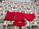 纖絲鳥(niǎo)秋衣秋褲套裝女棉莫代爾圓領(lǐng)薄款修身內衣中國紅 鴻運裝女 XXL 曬單實(shí)拍圖