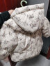 巴拉巴拉婴儿羽绒服女童冬装短款外套2023款保暖可爱浪漫法式潮 咖色调-白鸭绒-00355 90cm 实拍图